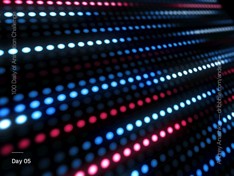 5 day of Animation Challenge light box light dark blur concept challenge animation after effect design