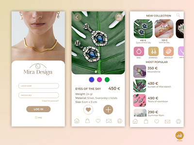 App design for jewelry shop clean concept jewelry mobile mobile app mobile app design mobile ui modern screendesign shop shopping shopping app ui ux