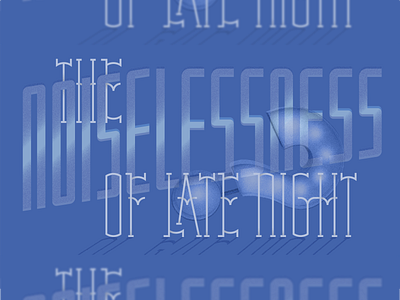 The Jar blue custom lettering disturbing grain texture lettering night noise personal project ray bradbury science fiction typography vector