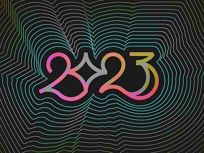 2023 2023 design digitallettering experiment lettering new year typography