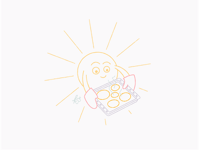 Baking baking character cute hand drawn illustration illustration series sun stories