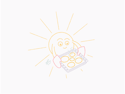 Baking baking character cute hand drawn illustration illustration series sun stories