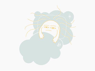 Yeah, snowflake blanket cloud get well hand drawn health hope illustration messy pillow star sun stories texture vector
