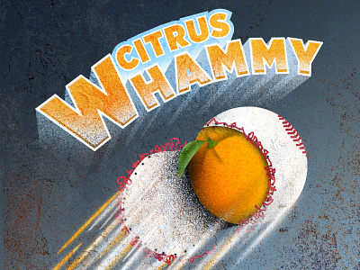 Citrus Whammy baseball citrus orange texture type