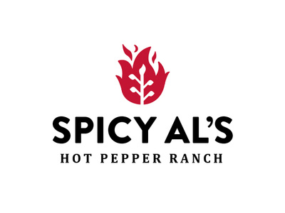 Spicy Al's Logo hot pepper logo pepper plant red spicy