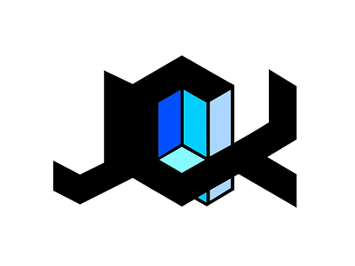 JCK Photography Logo 3d geometric logo typography