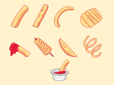 Potato Snack Illustration Vector adobe illustator fast food food french fries illustration ketchup potato vector