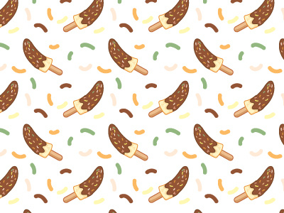 Choco Banana Pattern adobe illustrator banana choco banana chocolate flat design food fruit illustration pattern surface design vector