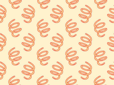 Curly Fries Pattern adobe illustrator flat design food illustration pattern seamless surface design vector wallpaper