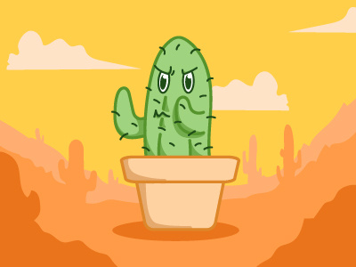 Cactus Mad adobe illustrator cactus desert flat design illustration nature plant vector