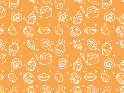 Sweet Cake Pattern adobe illustrator cute flat design food illustration pattern seamless surface design sweet vector wallpaper