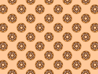 Donut Pattern 2 adobe illustrator flat design food illustration pattern seamless surface design vector wallpaper