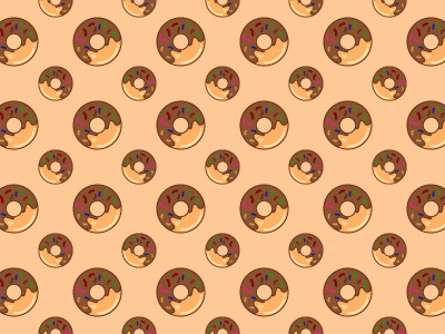 Donut Pattern 3 adobe illustrator flat design food illustration pattern seamless surface design vector wallpaper