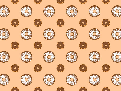 Donut Pattern 8 adobe illustrator flat design food illustration pattern seamless surface design vector wallpaper
