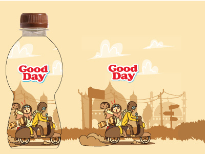 Good Day Packaging contest 1 adobe illustration coffe contest drink flat design good day illustration mosque packaging ramadhan vector