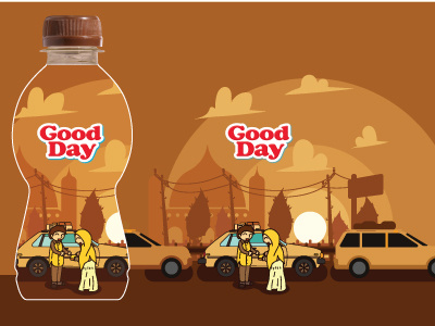 Good Day Packaging contest 2 adobe illustration coffe contest drink flat design good day illustration mosque packaging ramadhan vector