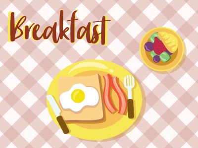 Breakfast adobe illustrator breakfast flat design food illustration pattern salad seamless surface design vector wallpaper