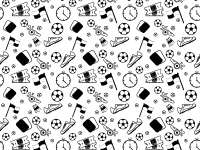 Football Lineart Pattern