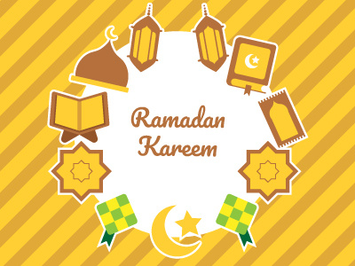 Ramadhan Template flat design icon illstration islam muslim poster ramadan template vector