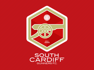 South Cardiff Gunners crest football logo soccer