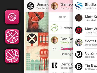 A Dribbble App app dribbble ios