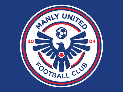 Manly United Football Club crest eagle football logo soccer