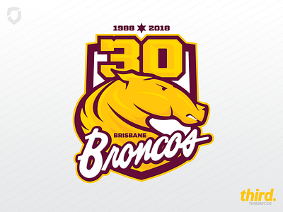 Brisbane Broncos 30 year logo concept brisbane broncos league logo rugby