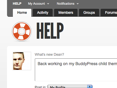 Help! Theme for BuddyPress buddypress theme wordpress