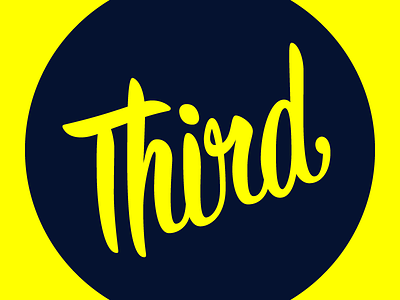Third lettering logo logotype script wordmark
