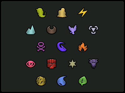 Pokedex type icons