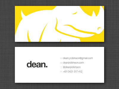 Business card business card me rhino