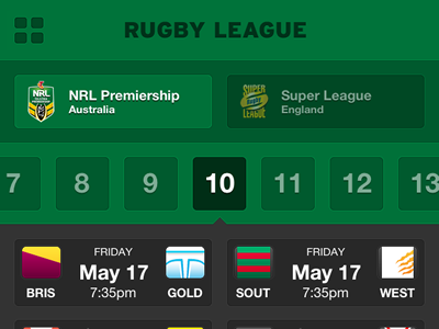 Rugby League app ios nextgame rugby league ui