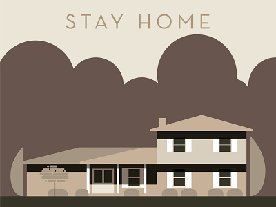 Stay home design illustration stay home vector