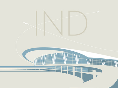 21 IND airport airport illustration indy limited palette the100dayproject vector