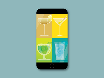 23 Virtual happy hour cocktails happy hour illustration iphone stay home vector virtual