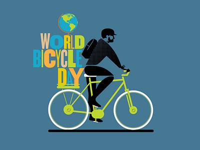 World Bike Day bicycle bikes illustration vector world bike day