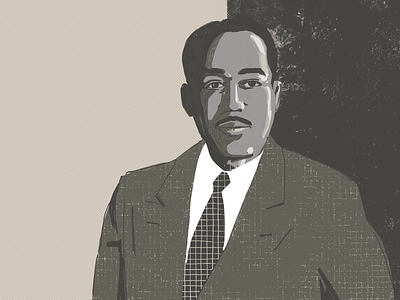 Langston Hughes black lives matter illustration ipadpro langston hughes poet portrait procreate texture writer