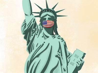 Liberty ipad pro july 4 liberty mask procreate statue of liberty usa wear a mask