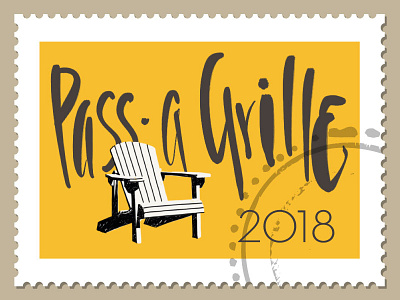 Pass-a-grille adirondack chair florida pass a grille stamp