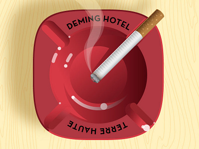 Smokin'. ashtray cigarette illustration smoke terre haute vector