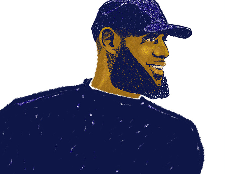 King of the Shop illustration drawing procreate ipadpro the shop king james lebron james lebron