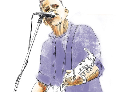 Matthew Ryan guitar illustration ipadpro music portrait procreate singer