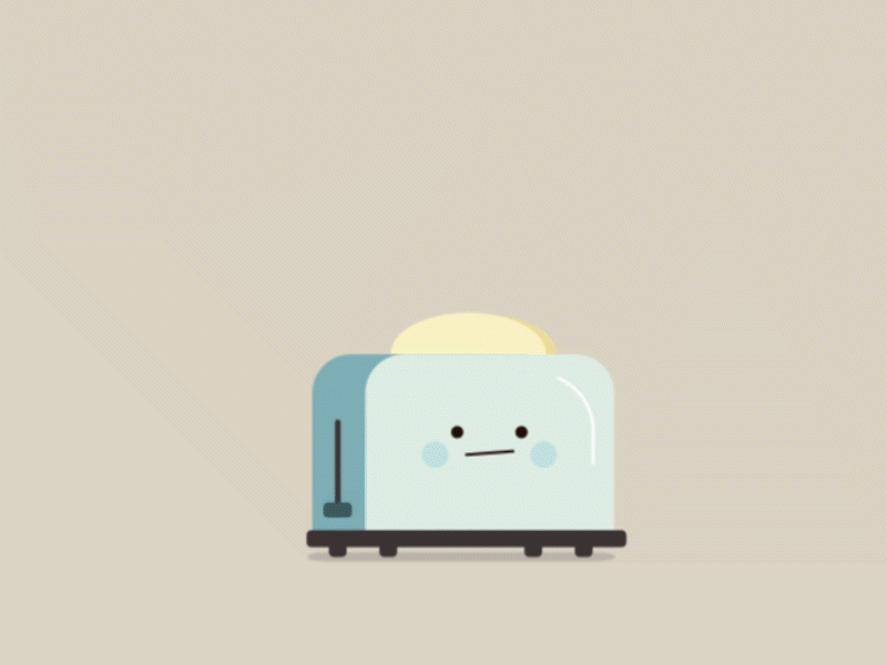 Toaster Character Animation aftereffects animation character illustration toaster vector