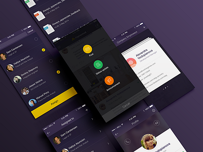 Mobile App Assistance app card ios iphone profile ui ux