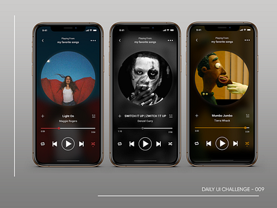 Daily UI 009 - Music Player daily 100 daily ui 009 daily ui challenge design music music app music player photoshop sketch spotify ui