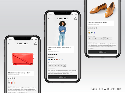 Daily UI 012 - Single Product daily ui challenge design everlane minimal photoshop product page shop design sketch ui