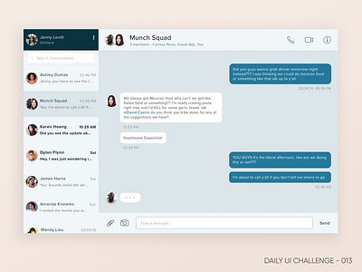 Daily UI 013 - Direct Message daily 100 daily ui 013 daily ui challenge day 13 design message message app messaging messaging app messenger photoshop sketch ui