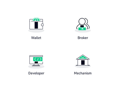 A set of icons: line-surface combination btc icon icon design icons illustration logo