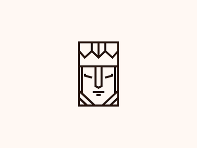 The Queen celt illustration logo medieval queen