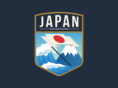 Japan Soccer Badge badge football japan logo patch shield soccer